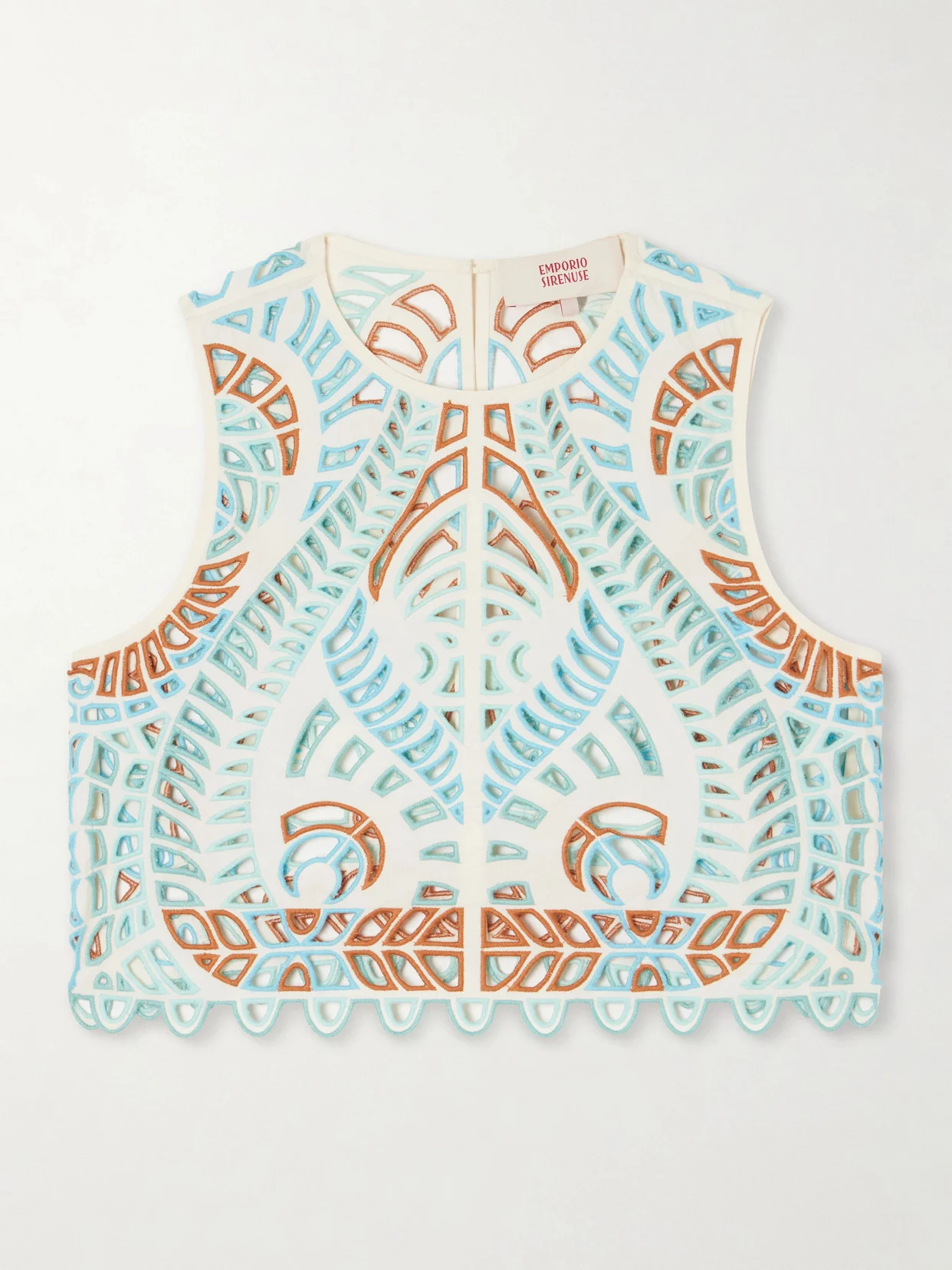 Ada Brisé Mare Broderie Anglaise Cotton Top - 1