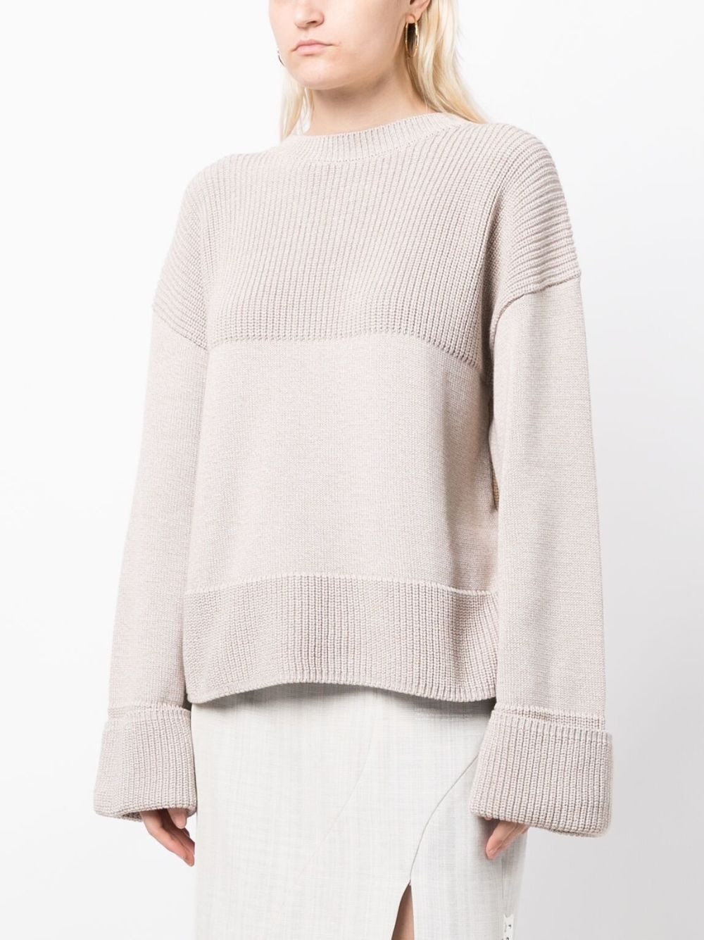 colour-block ribbed-knit jumper - 3