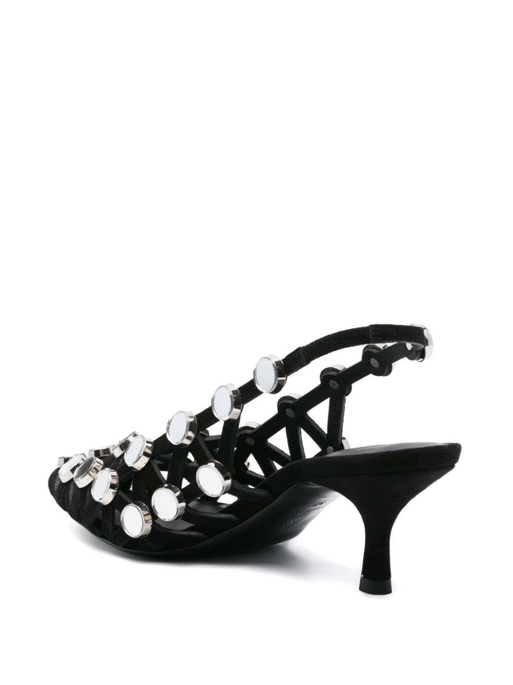 50mm Grid slingback pumps - 3