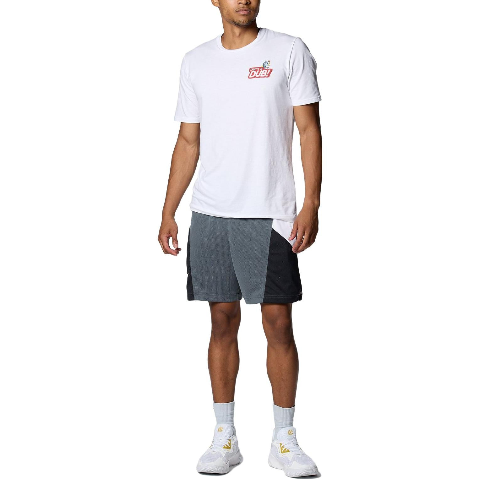 Under Armour Curry Dub Goat Basketball T-shirt 'White' 1379857-100 - 3