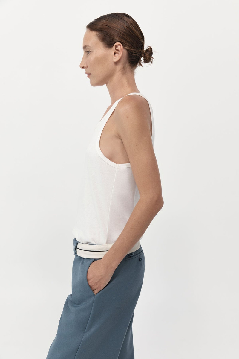 ST. AGNI Organic Cotton Everyday Tank - White outlook