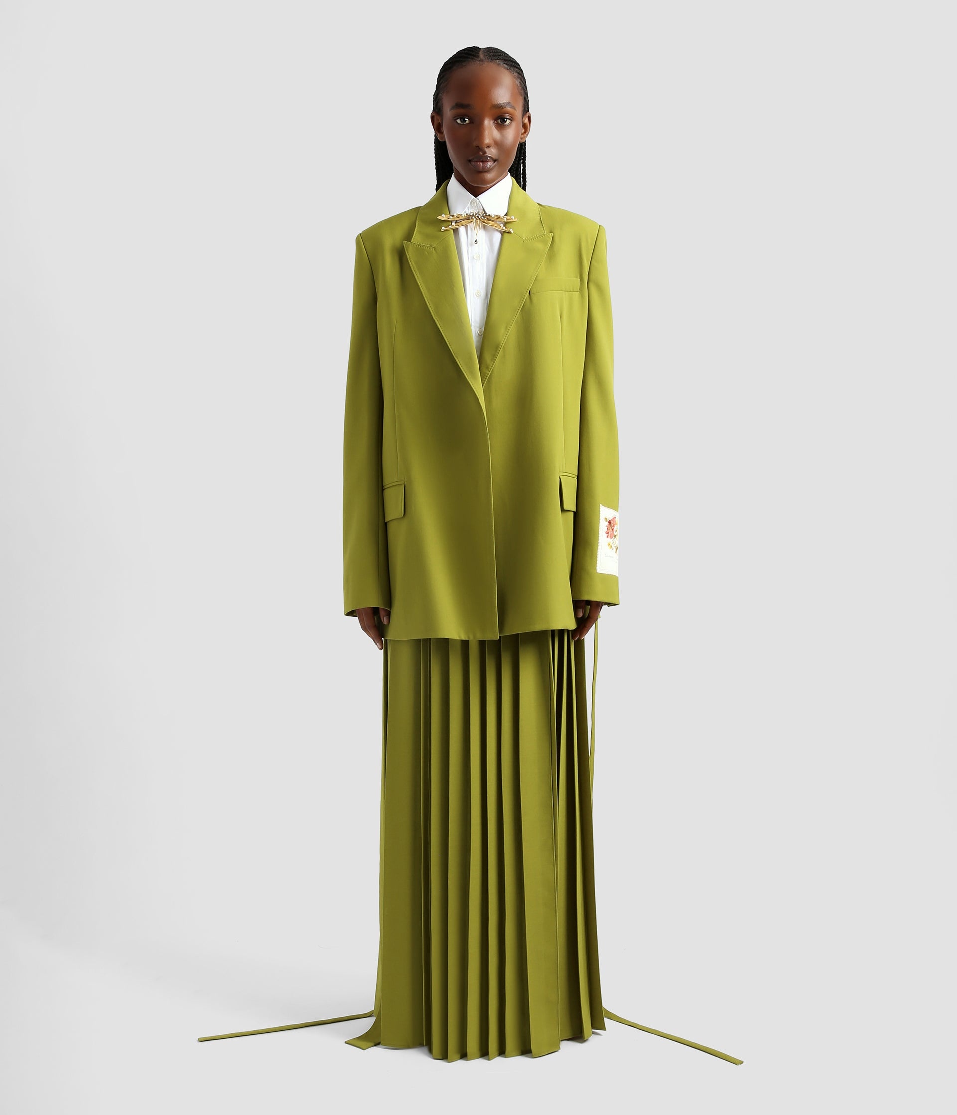 BELTED WRAP BLAZER - 1