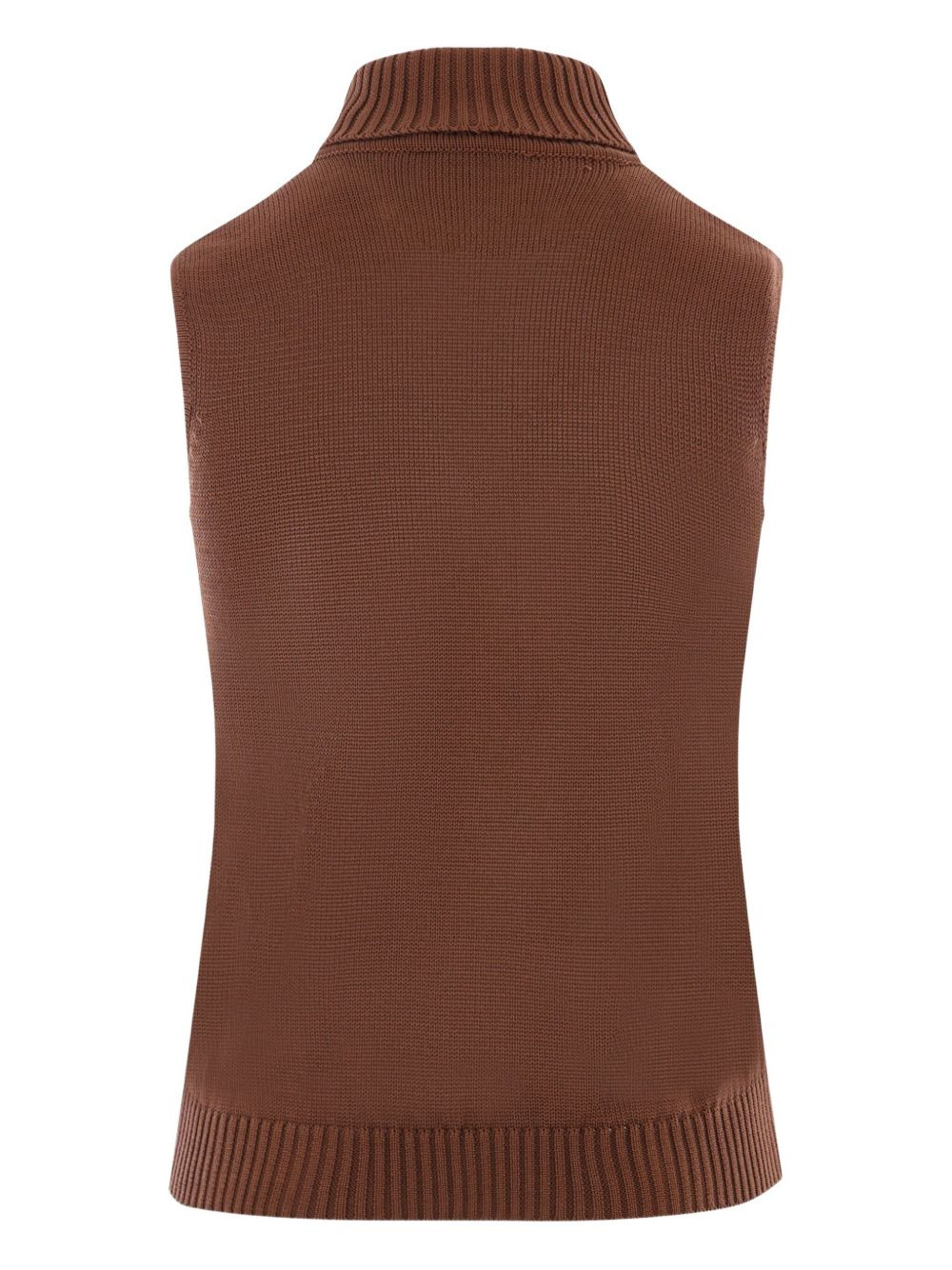 high-neck sleeveless tank top - 2