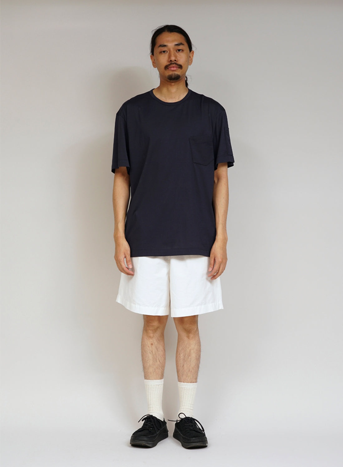 Nigel Cabourn x Sunspel Short Sleeve Pocket T-Shirt in Navy - 3