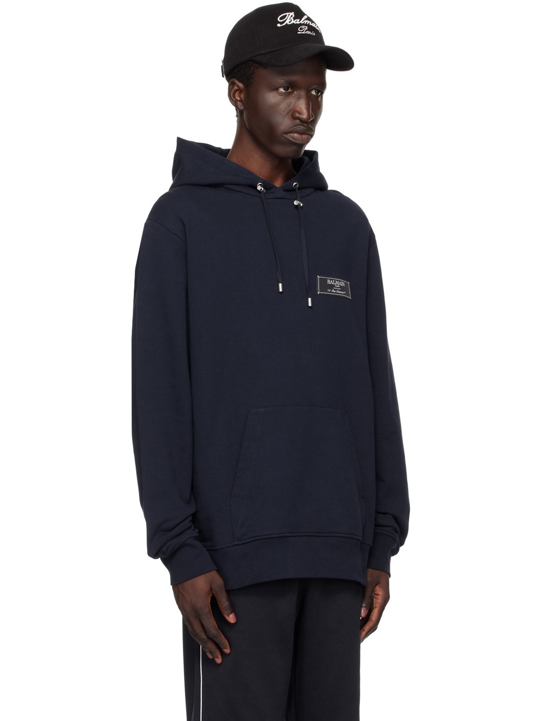 Navy 'Pierre Balmain' Hoodie - 2