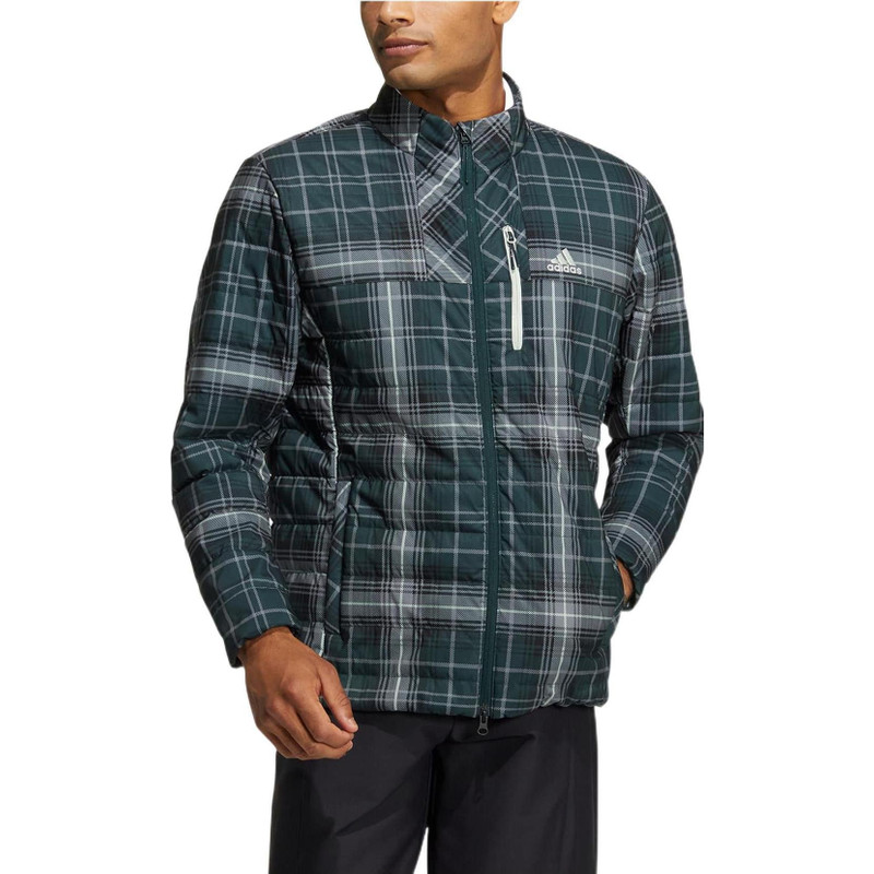 adidas adidas Tartan Check Padded Jacket 'Green Teal' HG8218 outlook
