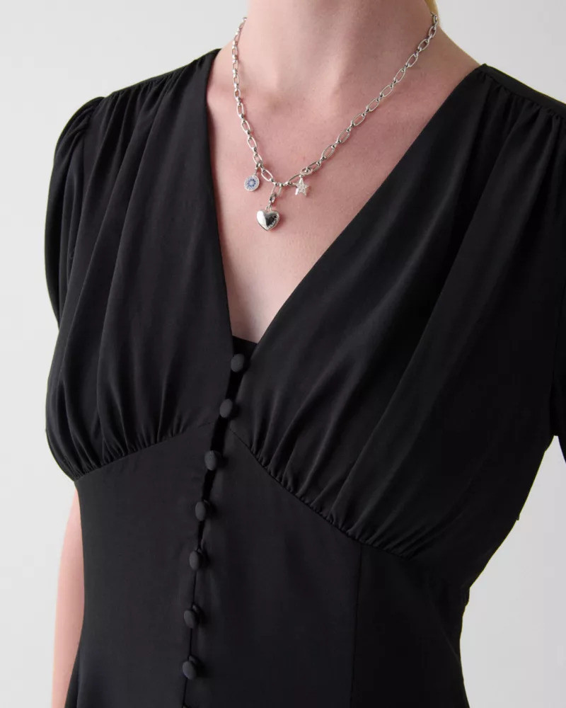 Fluid Puff Sleeve Mini Dress 3