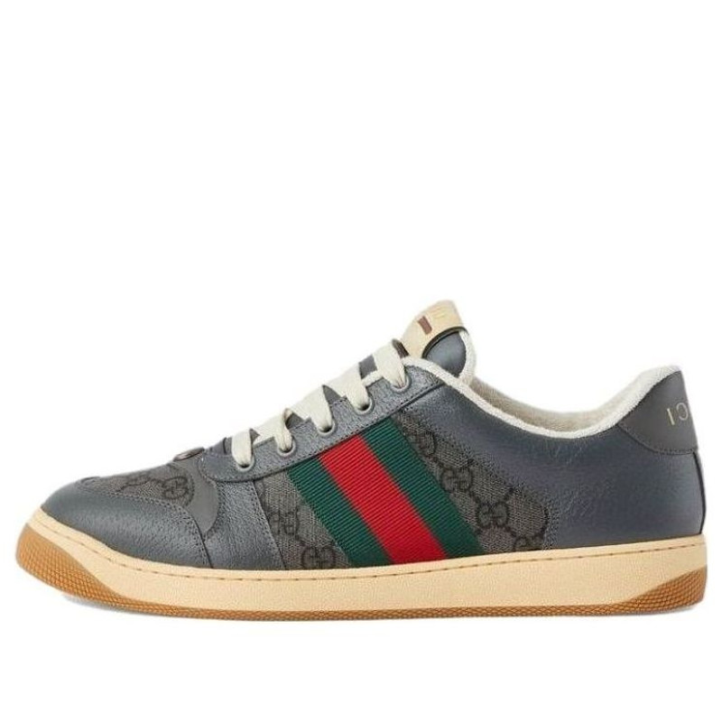 Gucci Screener Low-Top Sneakers 'Grey Green Red' 749622-FAB3X-8746 - 1