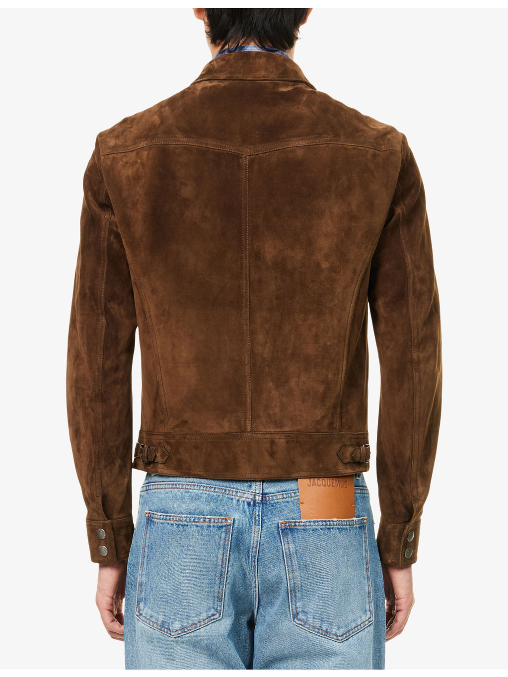 Blouson Patch-Pocket Soft Suede Jacket - 4