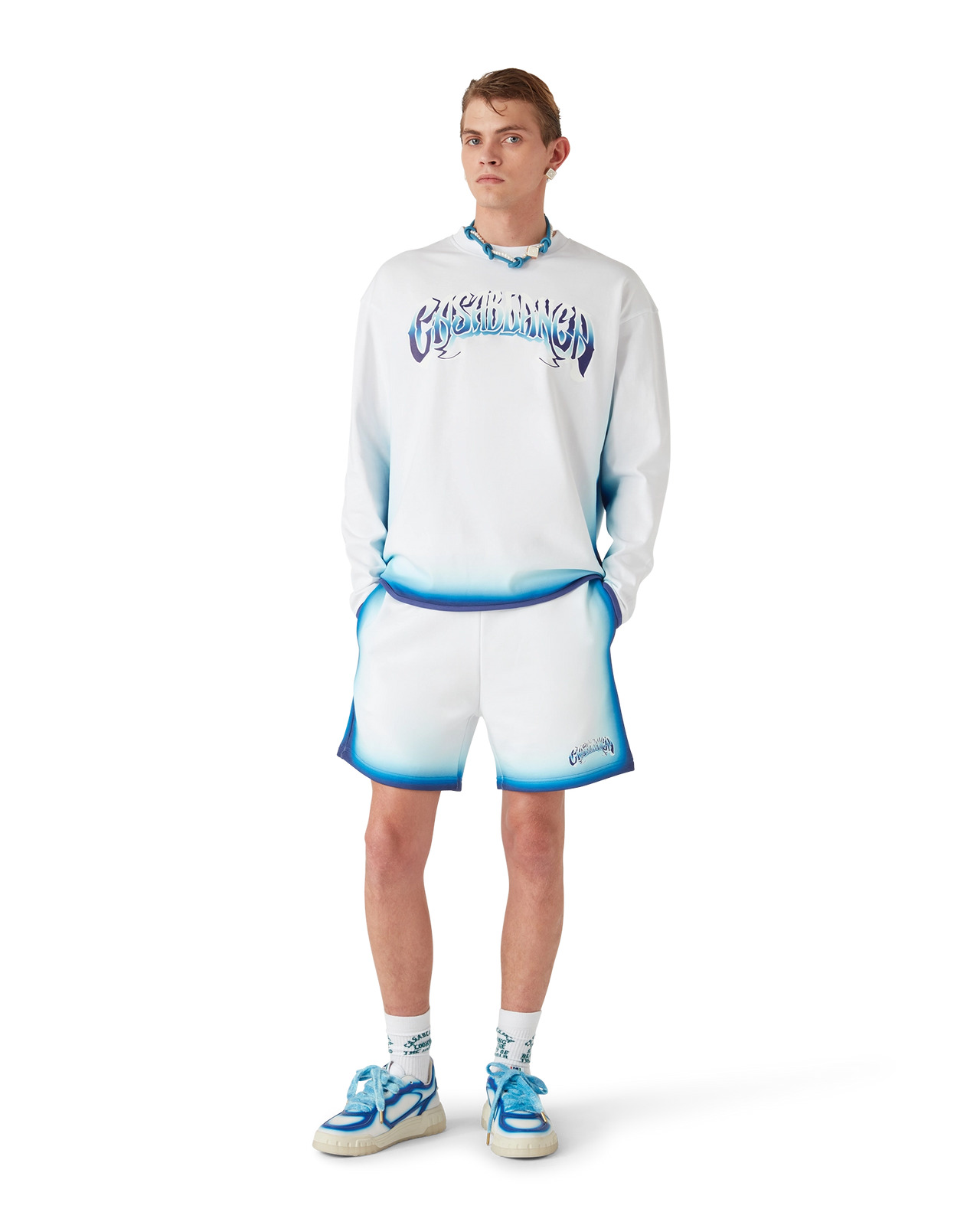 Blue Fade Long Sleeve T-Shirt | Casablanca Paris - 2