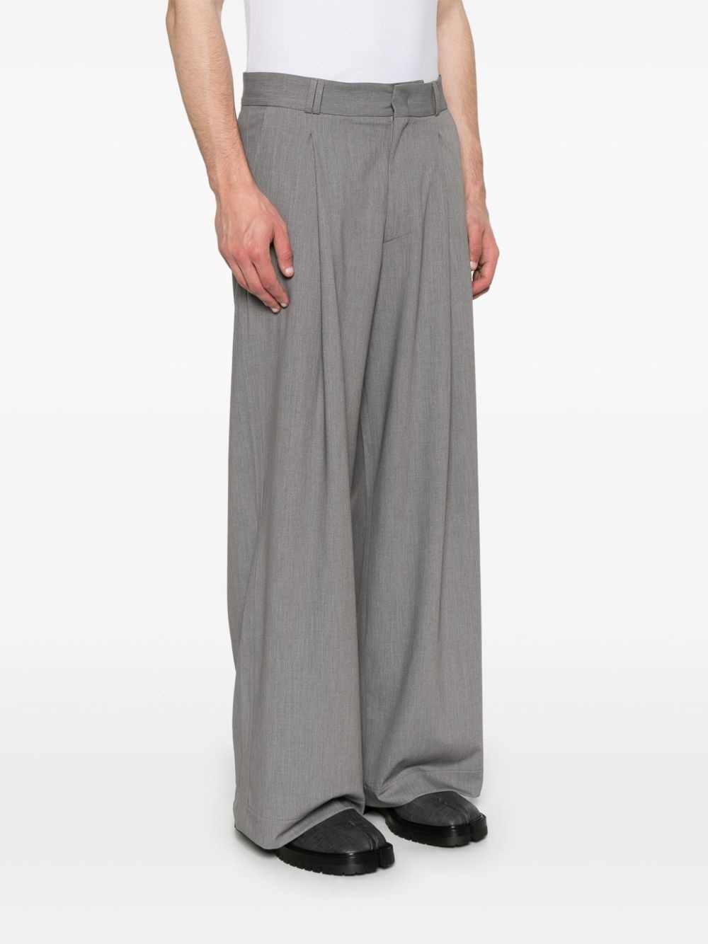 pleat-detailing trousers - 3
