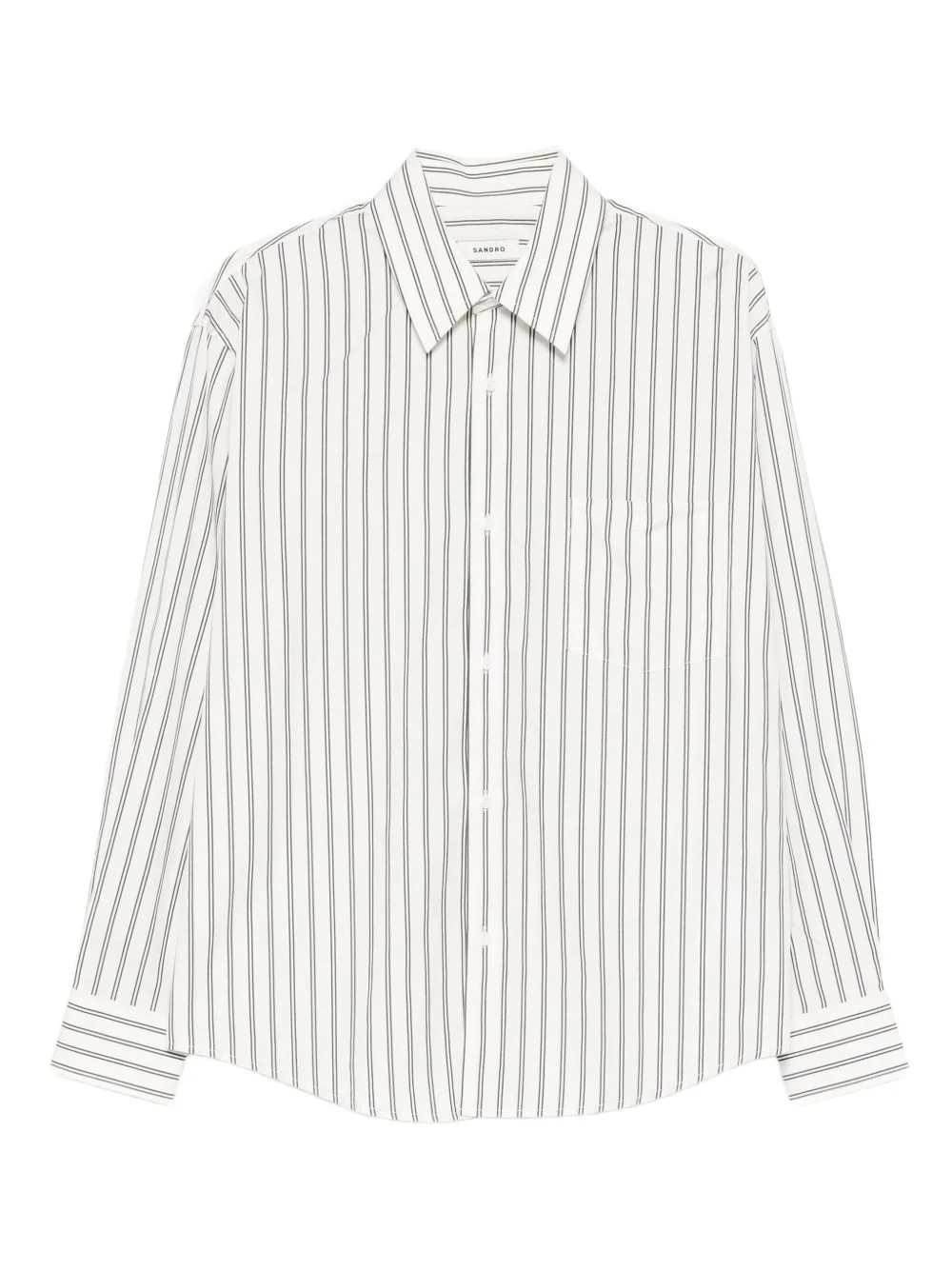 striped-pattern button shirt - 1