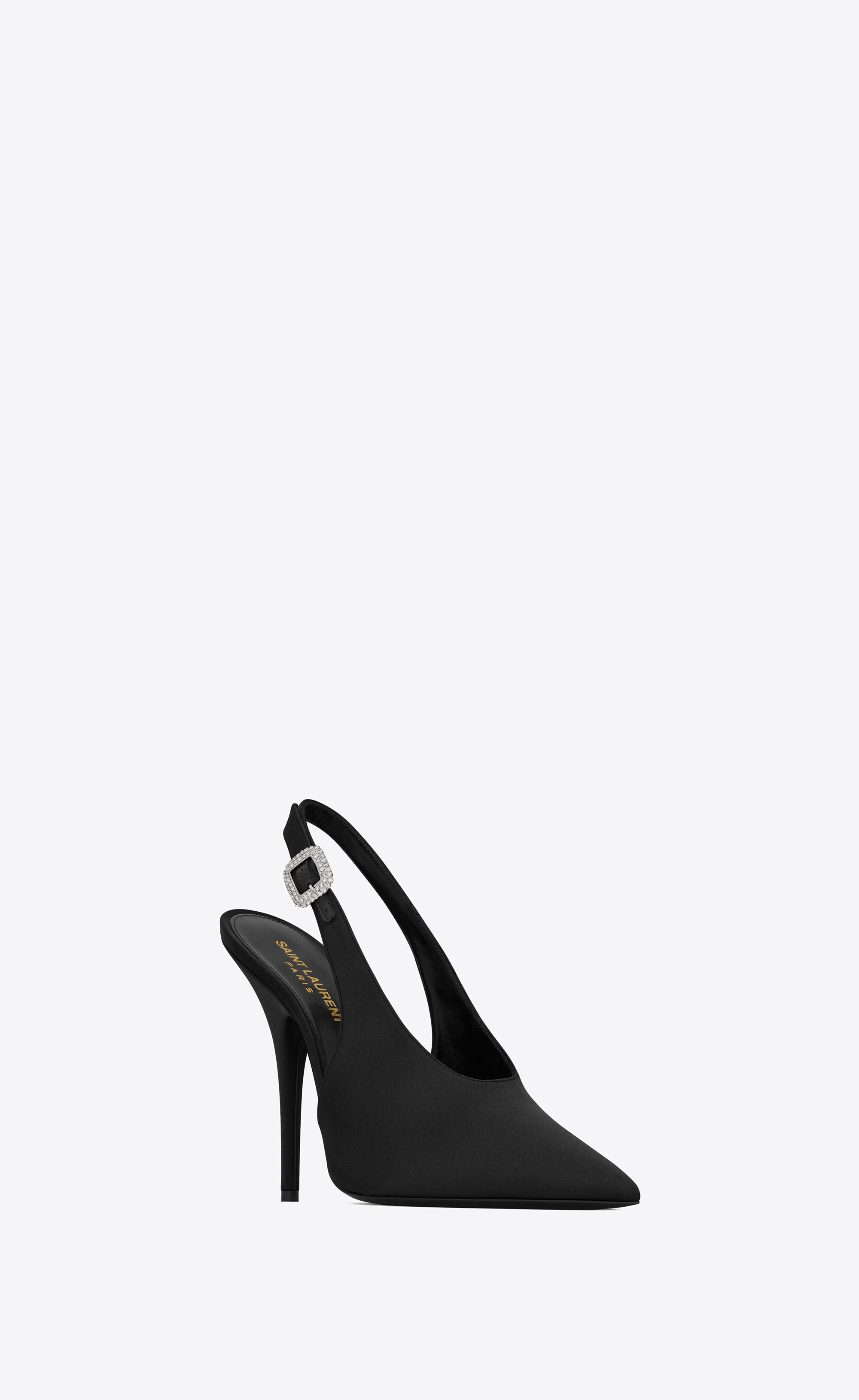 yasmeen slingback pumps in silk satin - 3