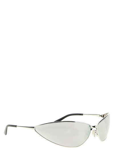 BALENCIAGA Razor Cat Sunglasses Silver outlook