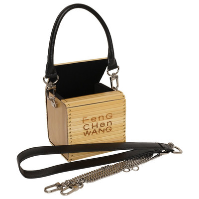 FENG CHEN WANG Small Square Bamboo Bag in Black outlook