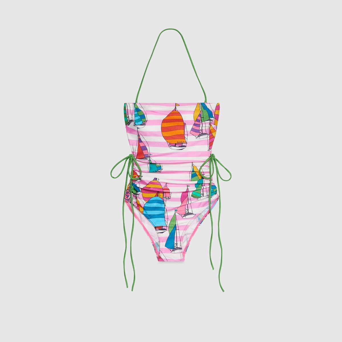 Gucci boat print sparkling jersey swimsuit - 5