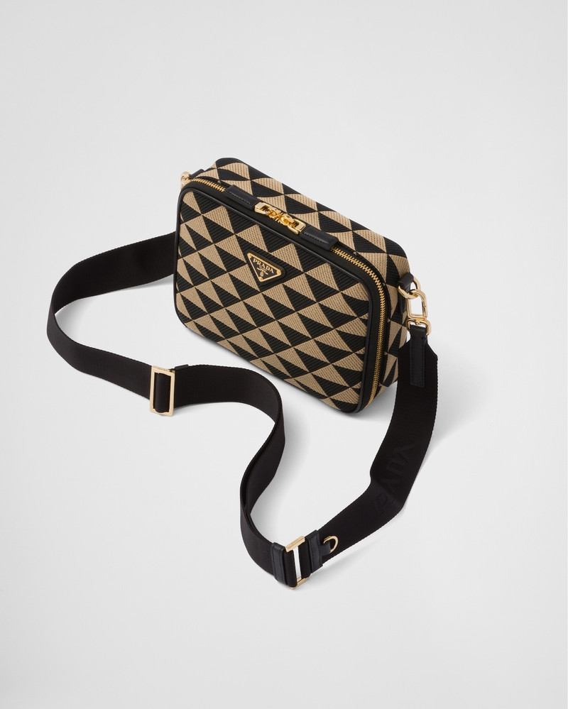 Prada Symbole embroidered fabric bag 3