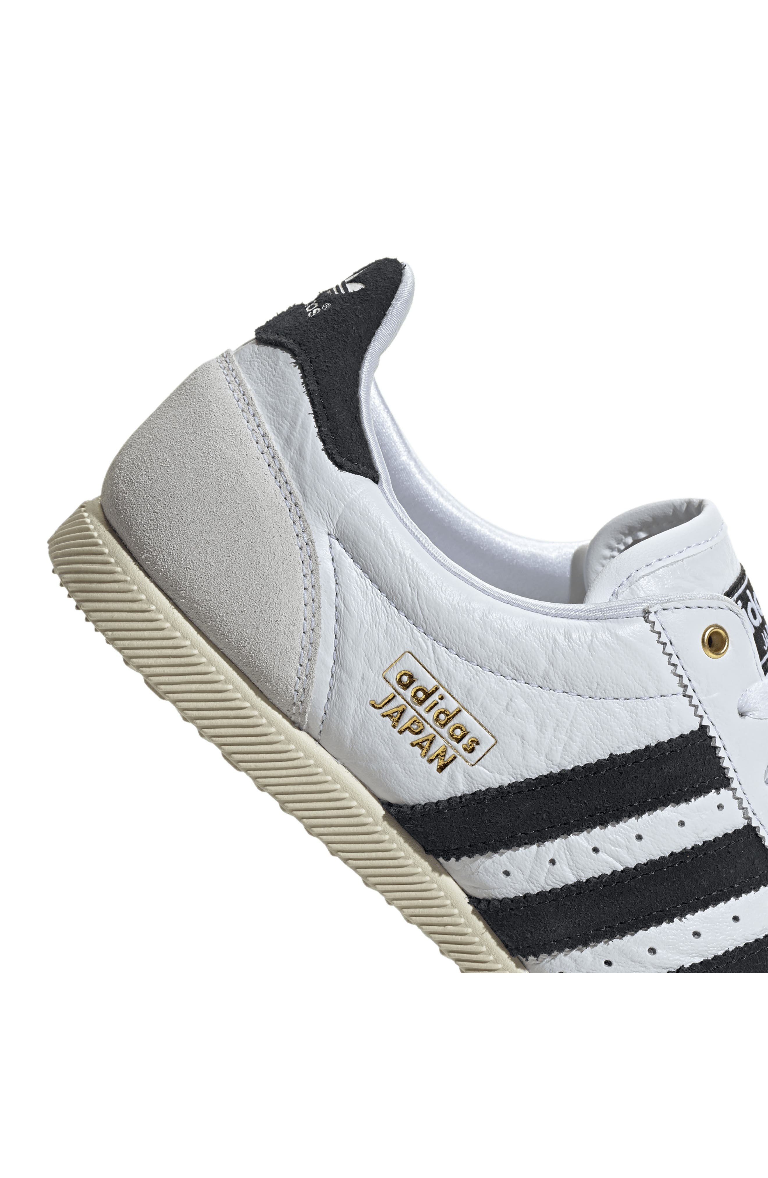 adidas Japan Low Top Sneaker in White/Core Black/Gold Met at Nordstrom - 7