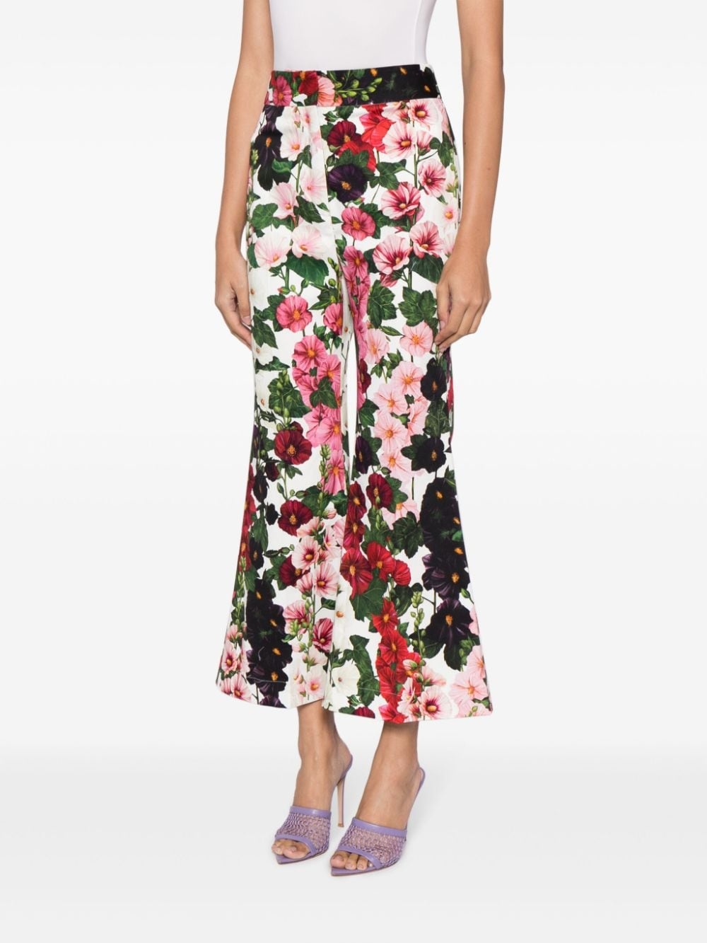 Hollyhock flared cropped trousers - 3