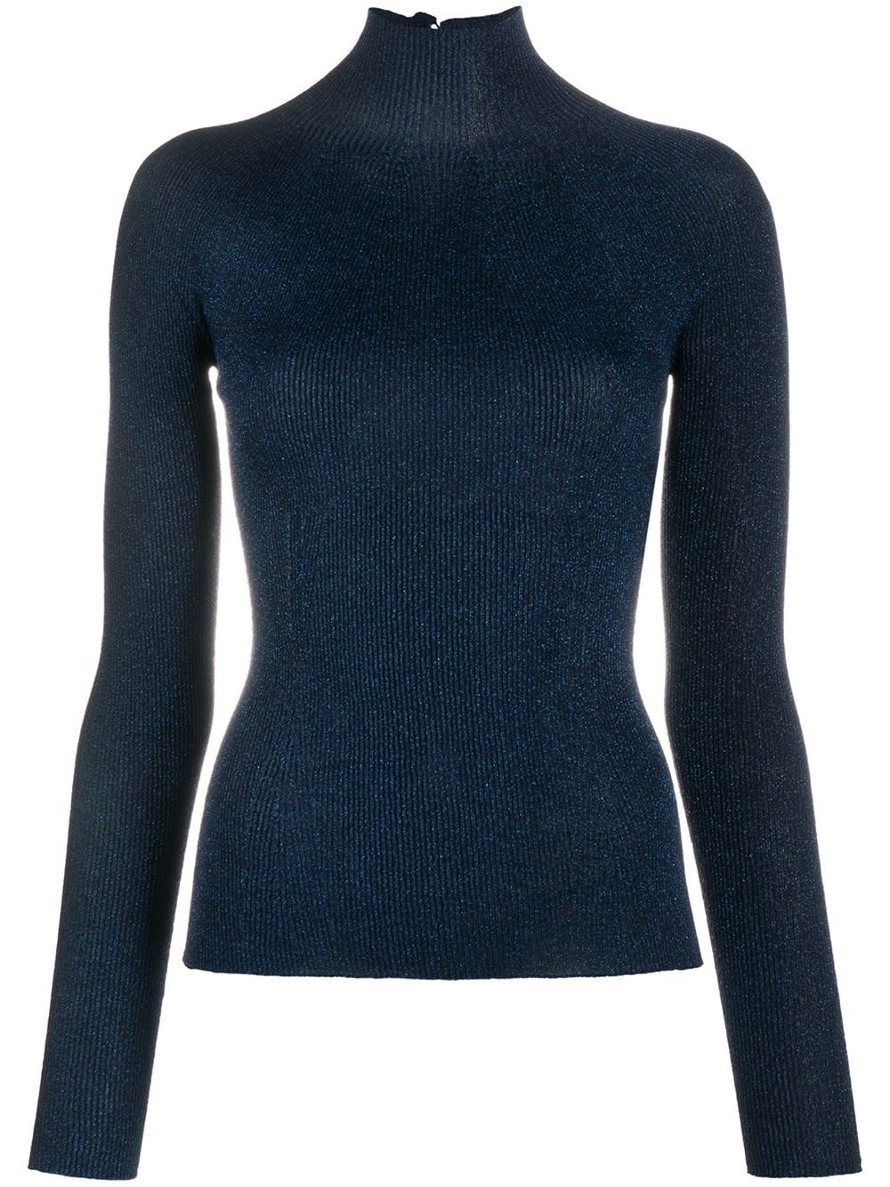 ribbed-knit fitted jumper - 1