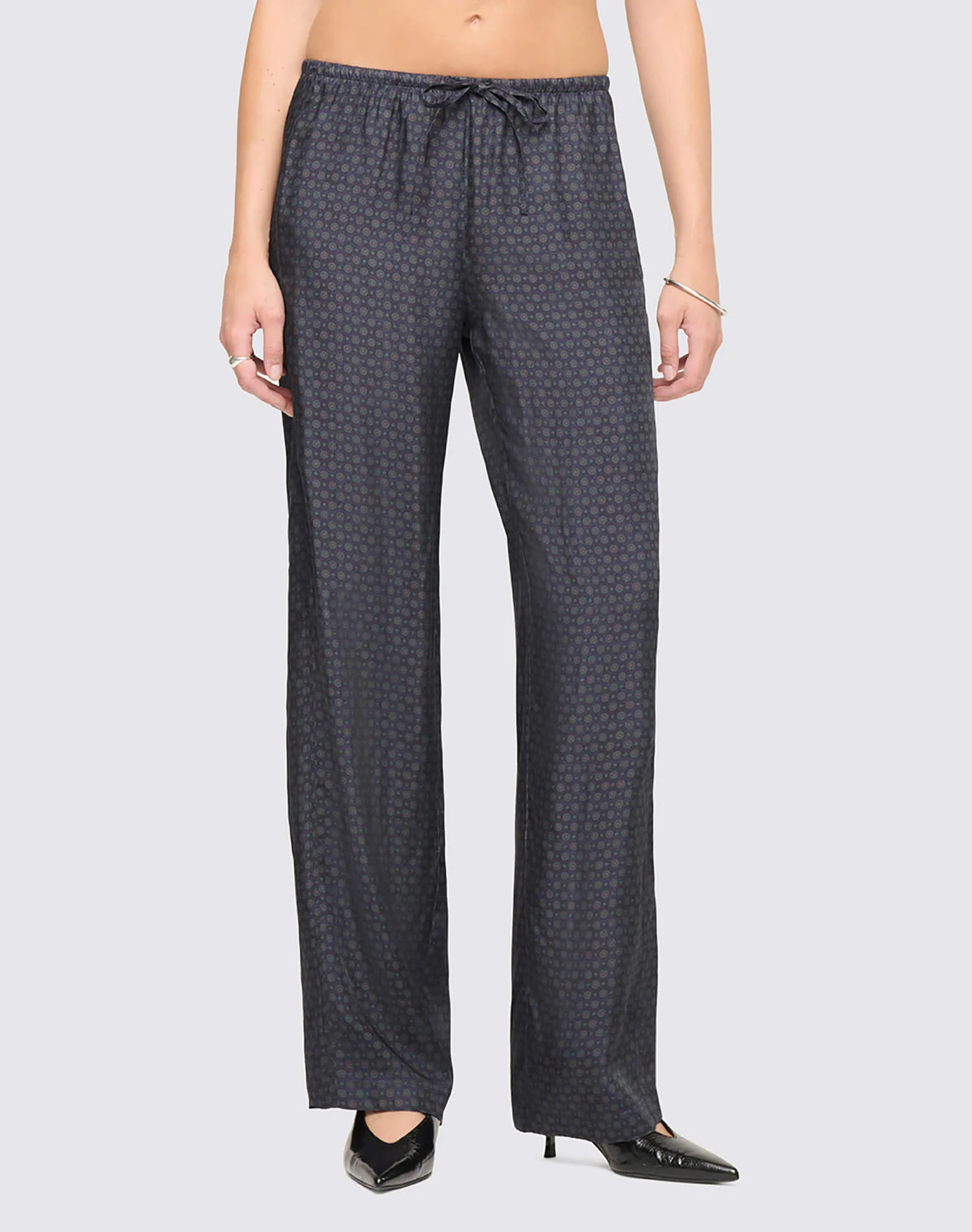 Cali Pant - Mini Navy Tie Print - 1