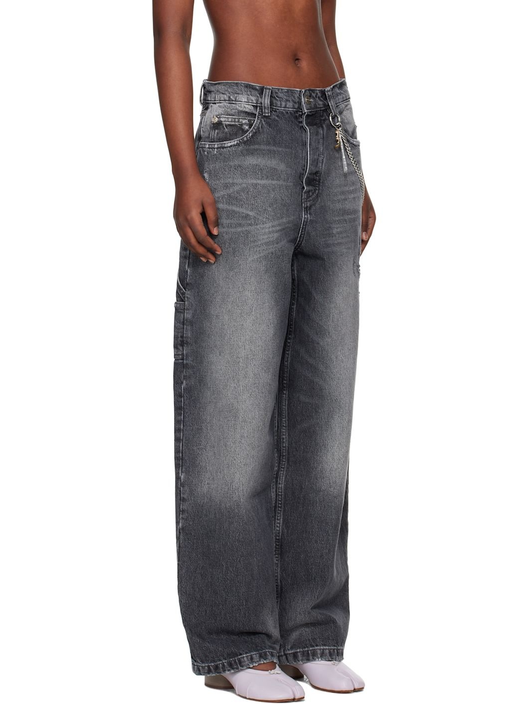 Gray Charm Oversized Jeans - 2
