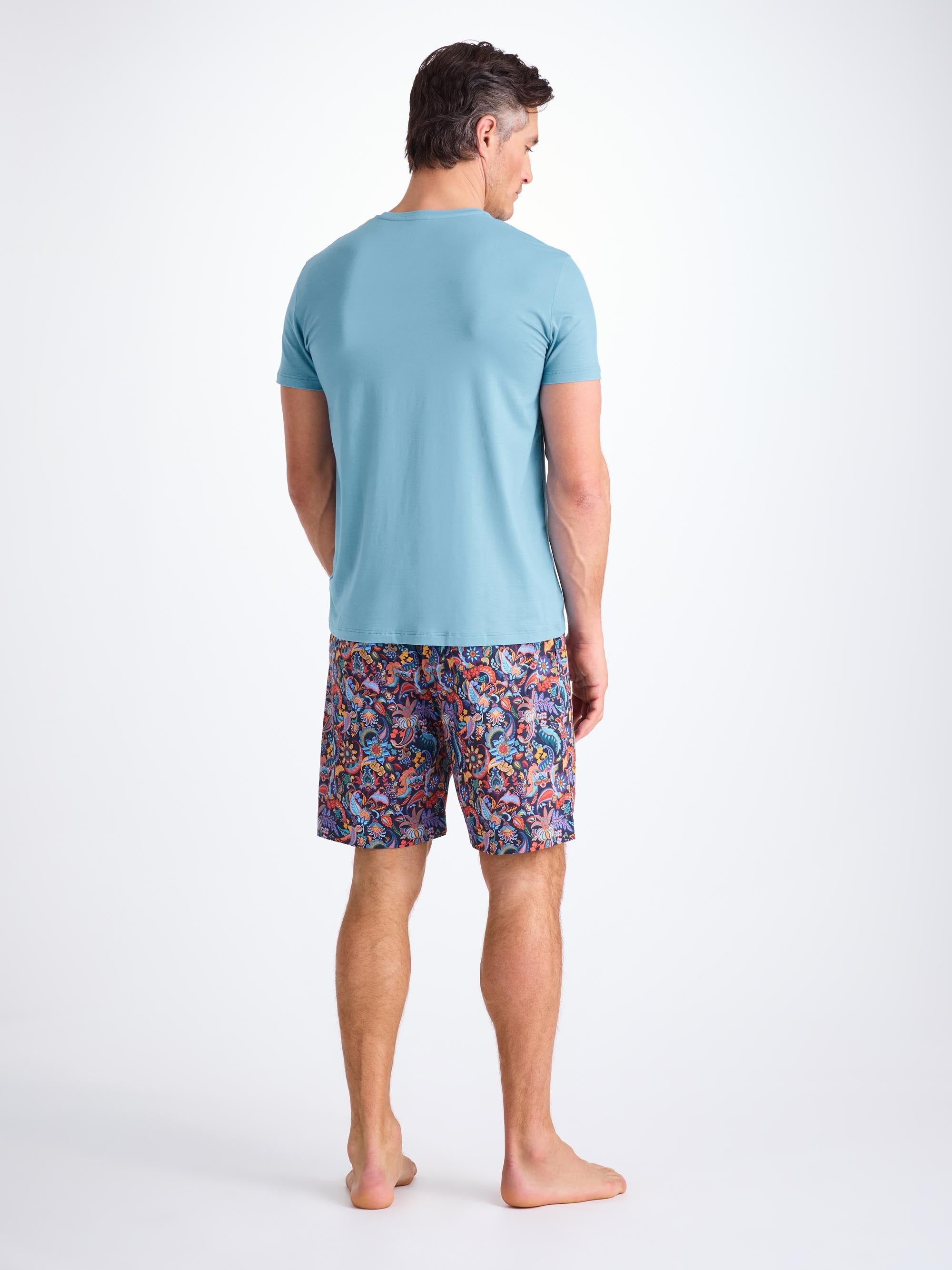 Men's T-Shirt Basel Micro Modal Stretch Ocean Blue - 4