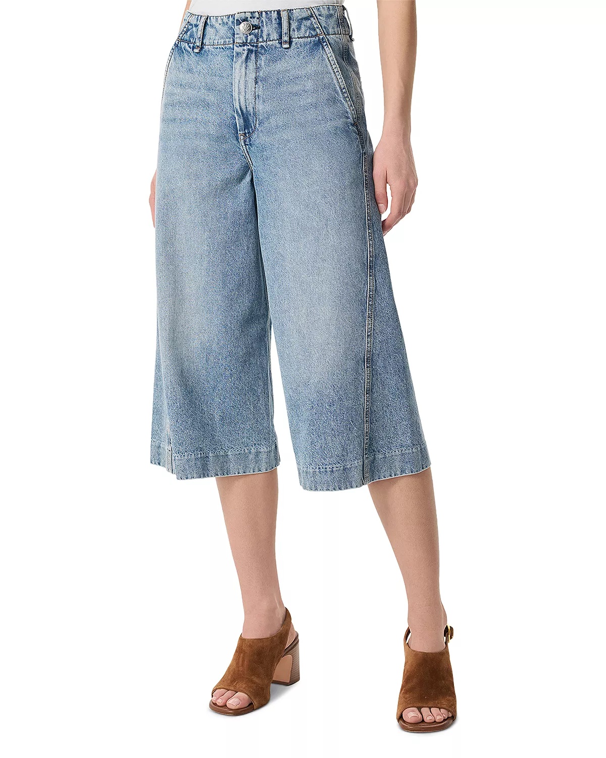 Jamie High Rise Tailored Culotte Jeans in Pacific - 2