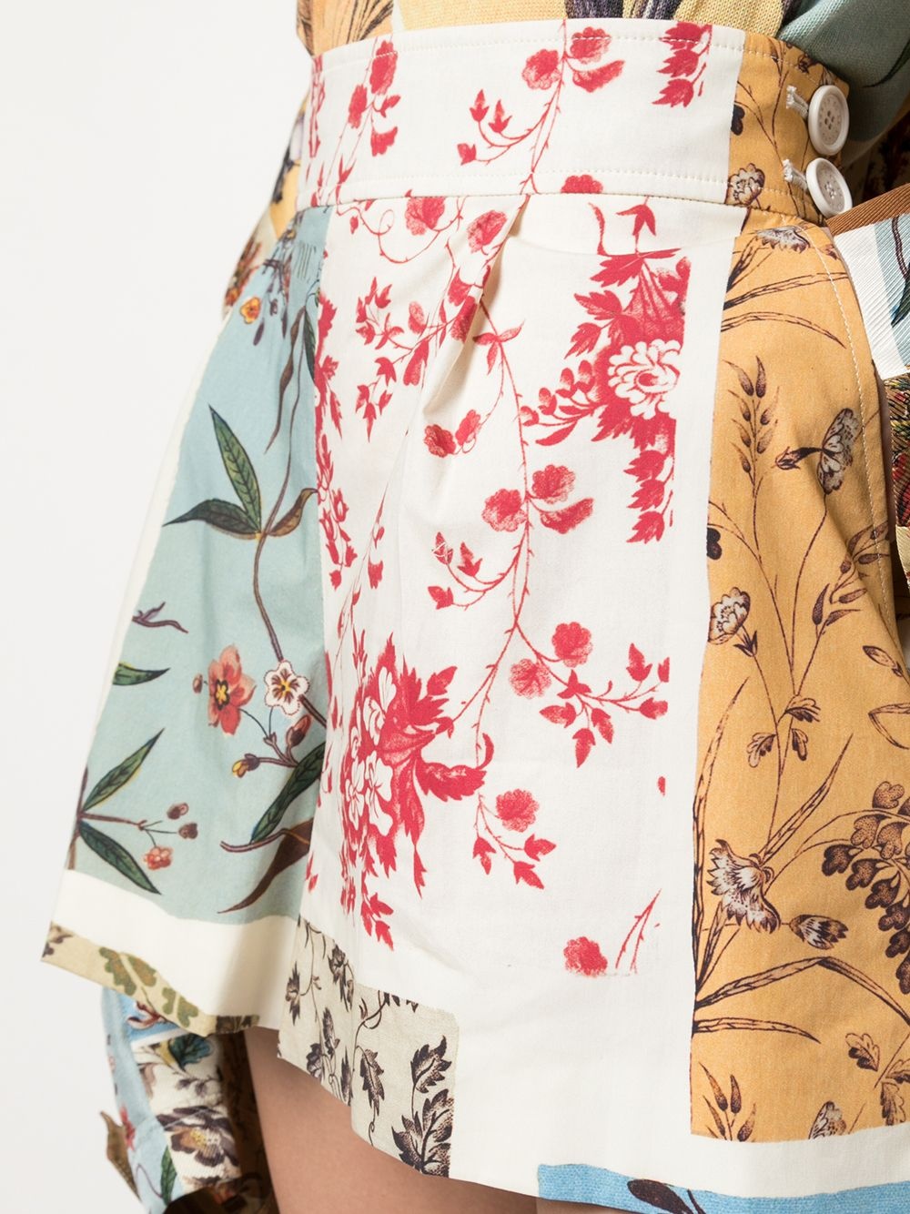patchwork floral shorts - 5