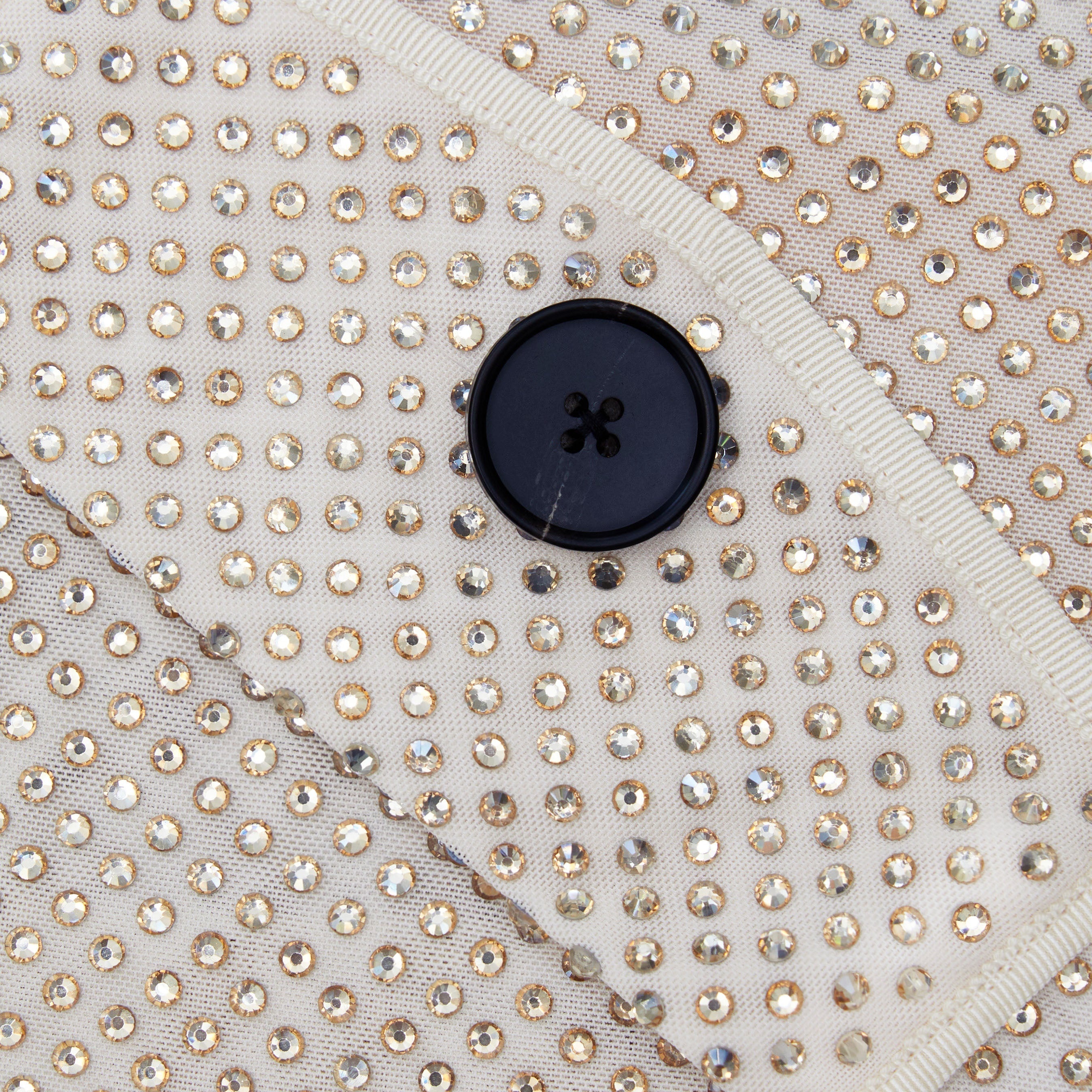 Cream Rhinestone Trench - 5