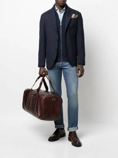 Brunello Cucinelli ribbed zip-up cardigan outlook