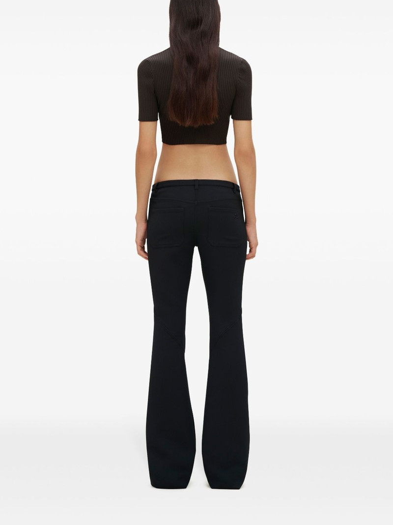 ribbed knit V-neck top 4