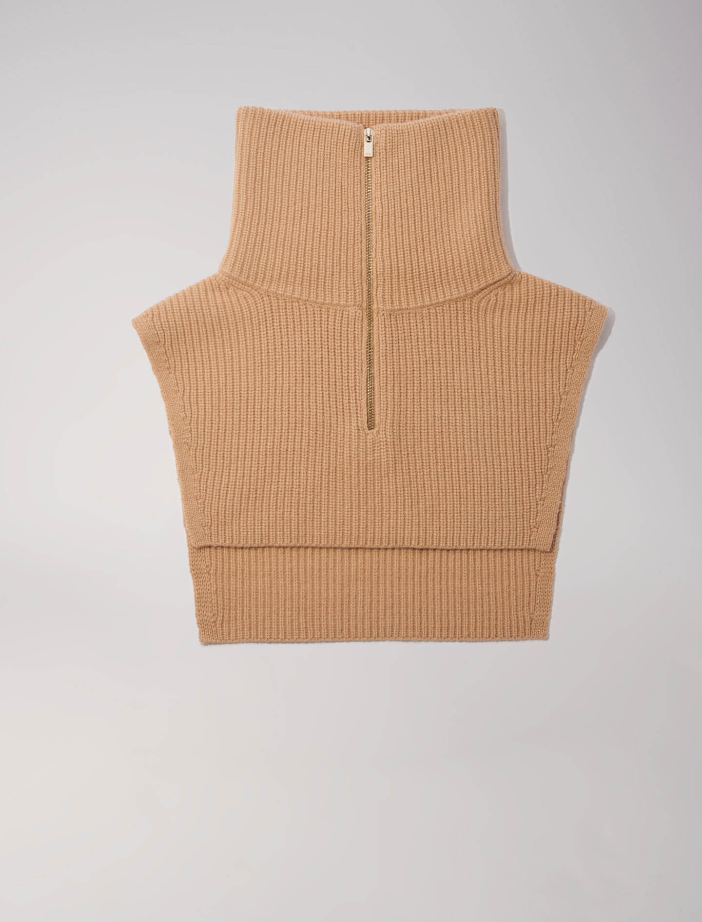 Cashmere/wool zip-up neck warmer - 1