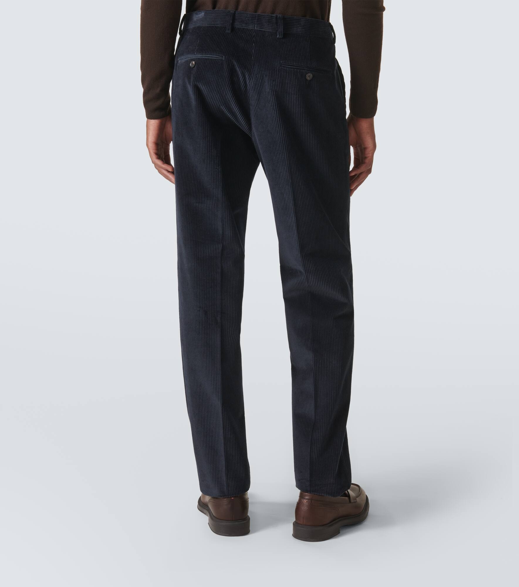 Cotton corduroy straight pants - 4