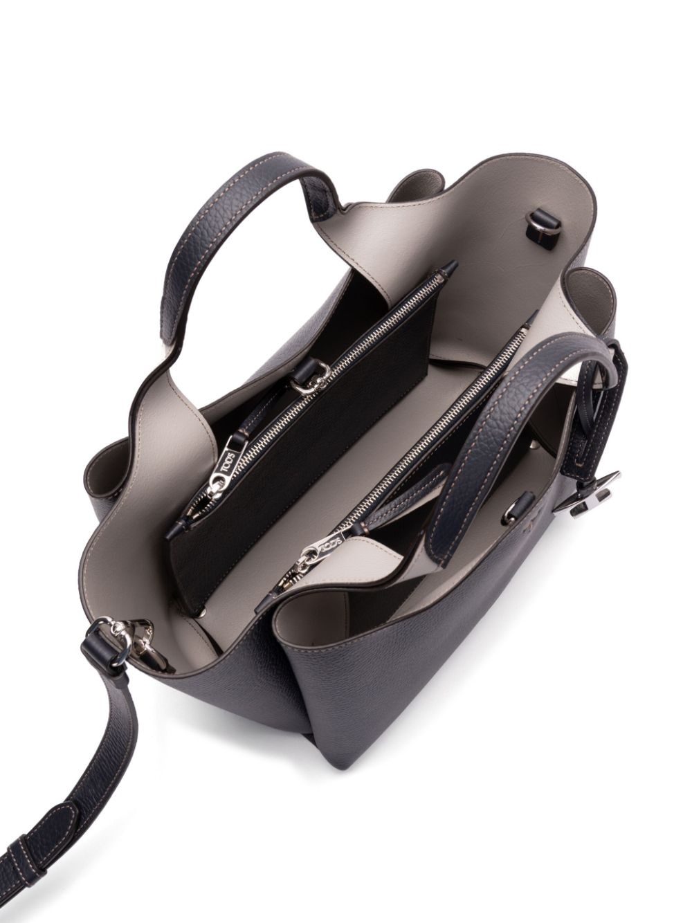 leather two-way handbag - 5