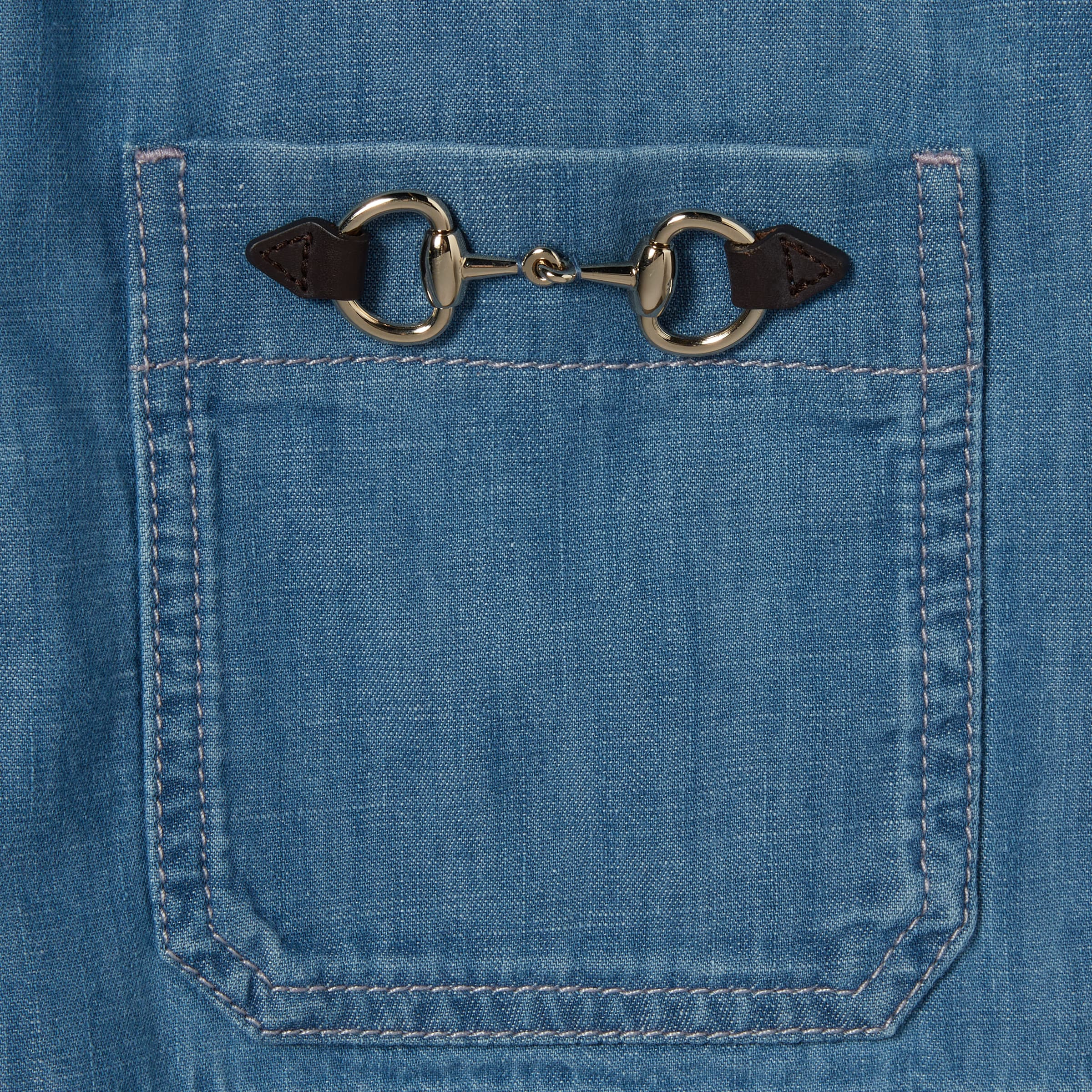 Denim shirt with Horsebit - 6