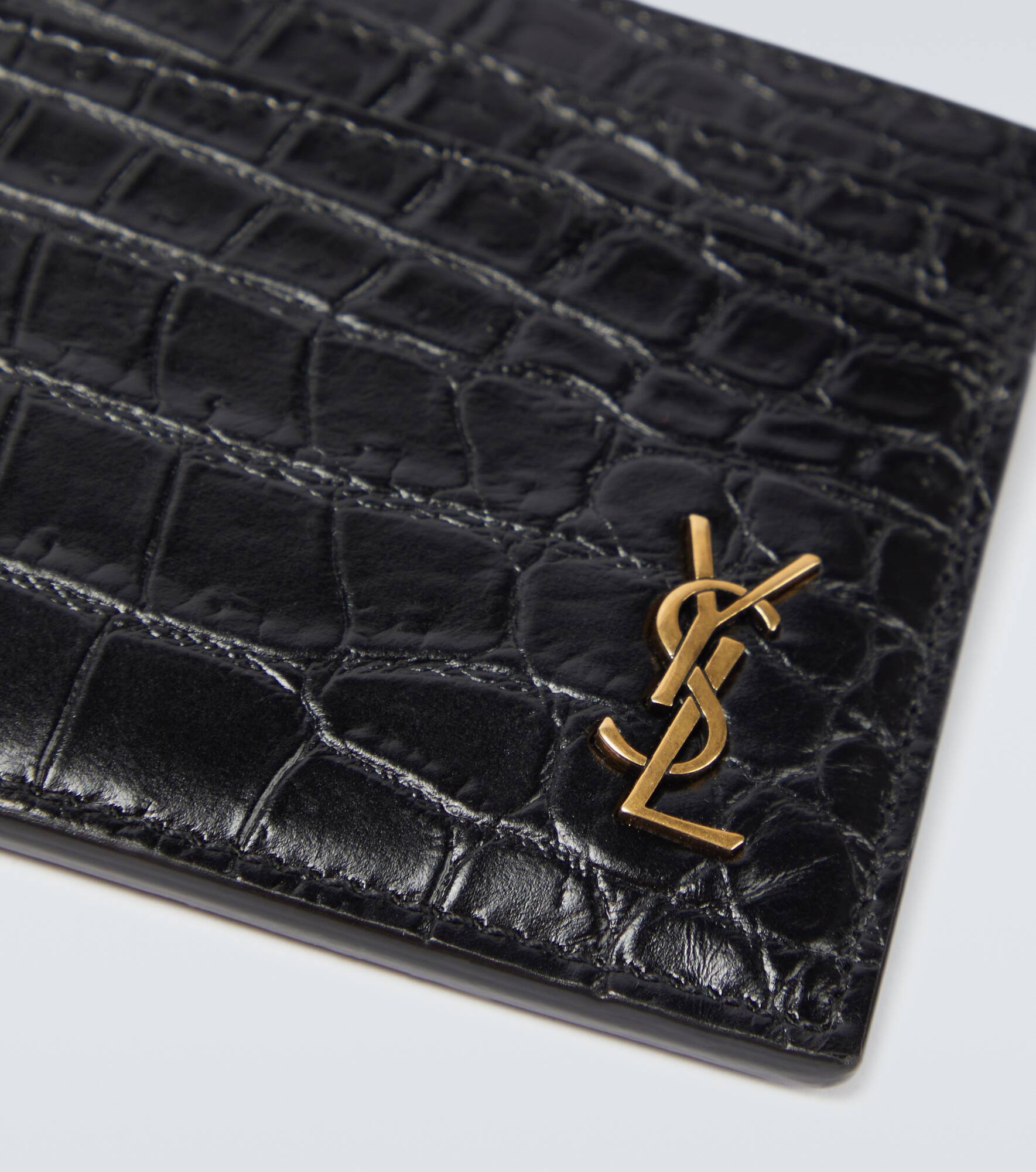 Croc-effect leather card holder - 3