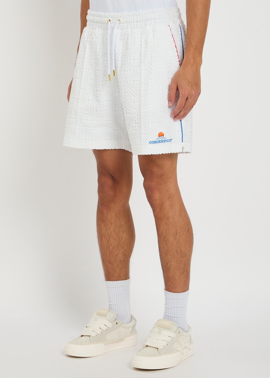 Casablanca Monogram-jacquard Towelling Cotton-blend Shorts - 2