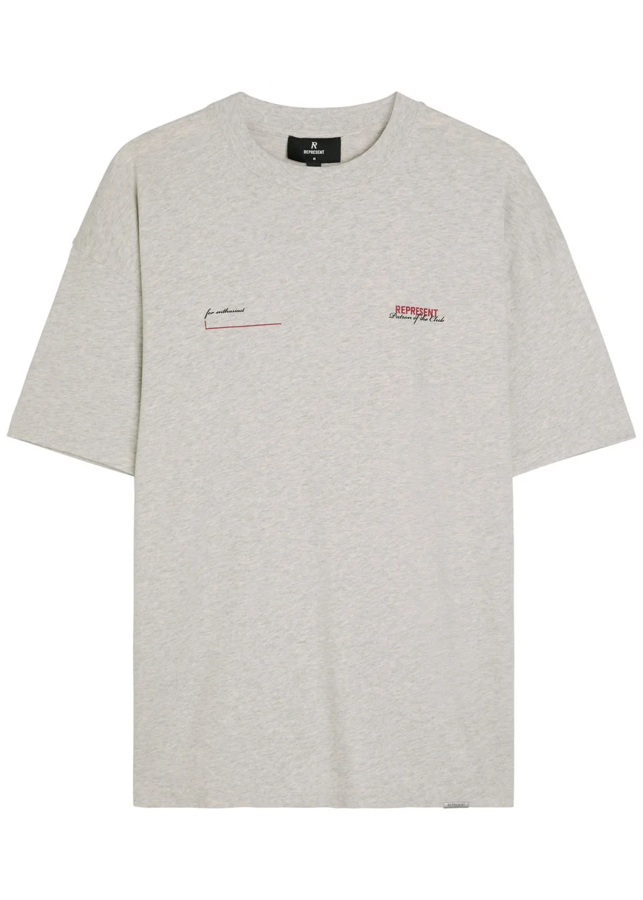 Represent Patron of The Club Printed Cotton T-shirt - 1