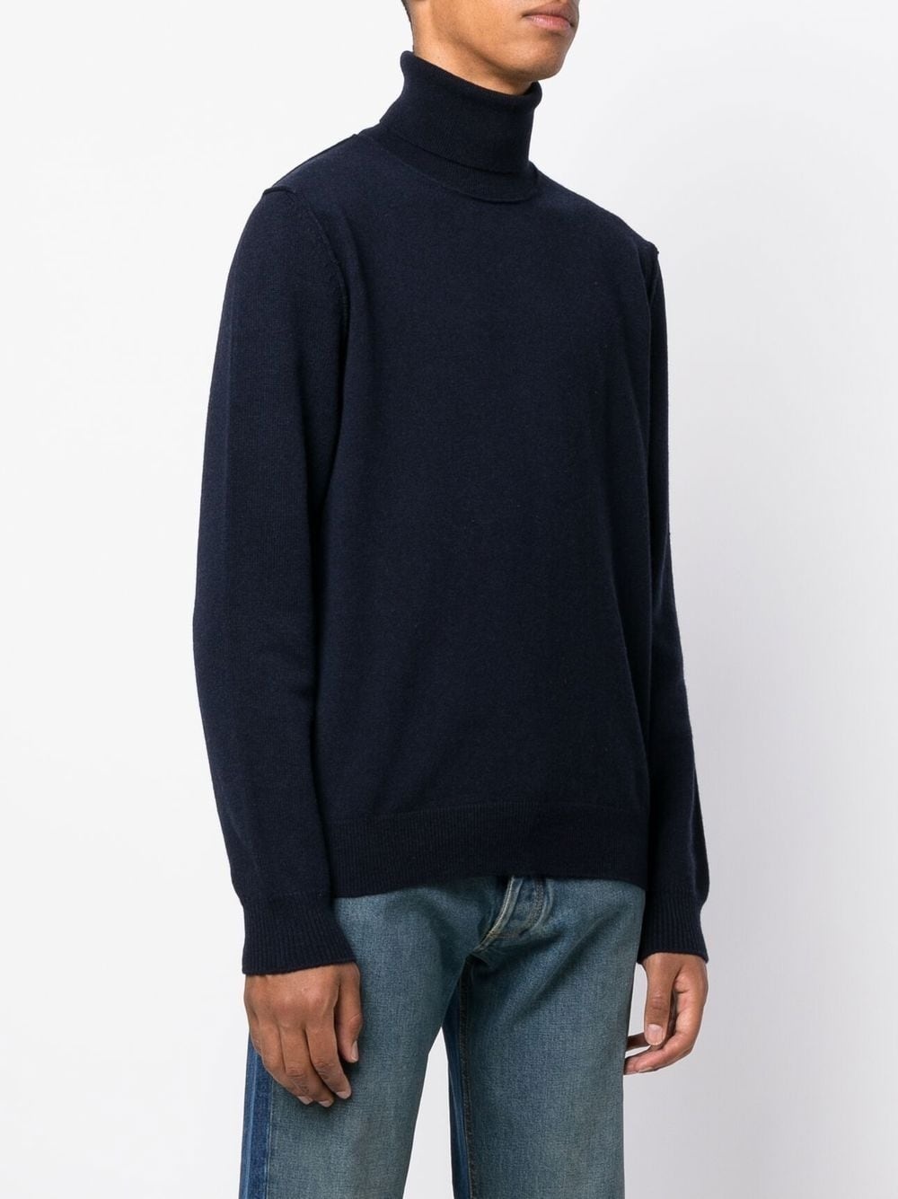 roll neck cashmere sweater - 3