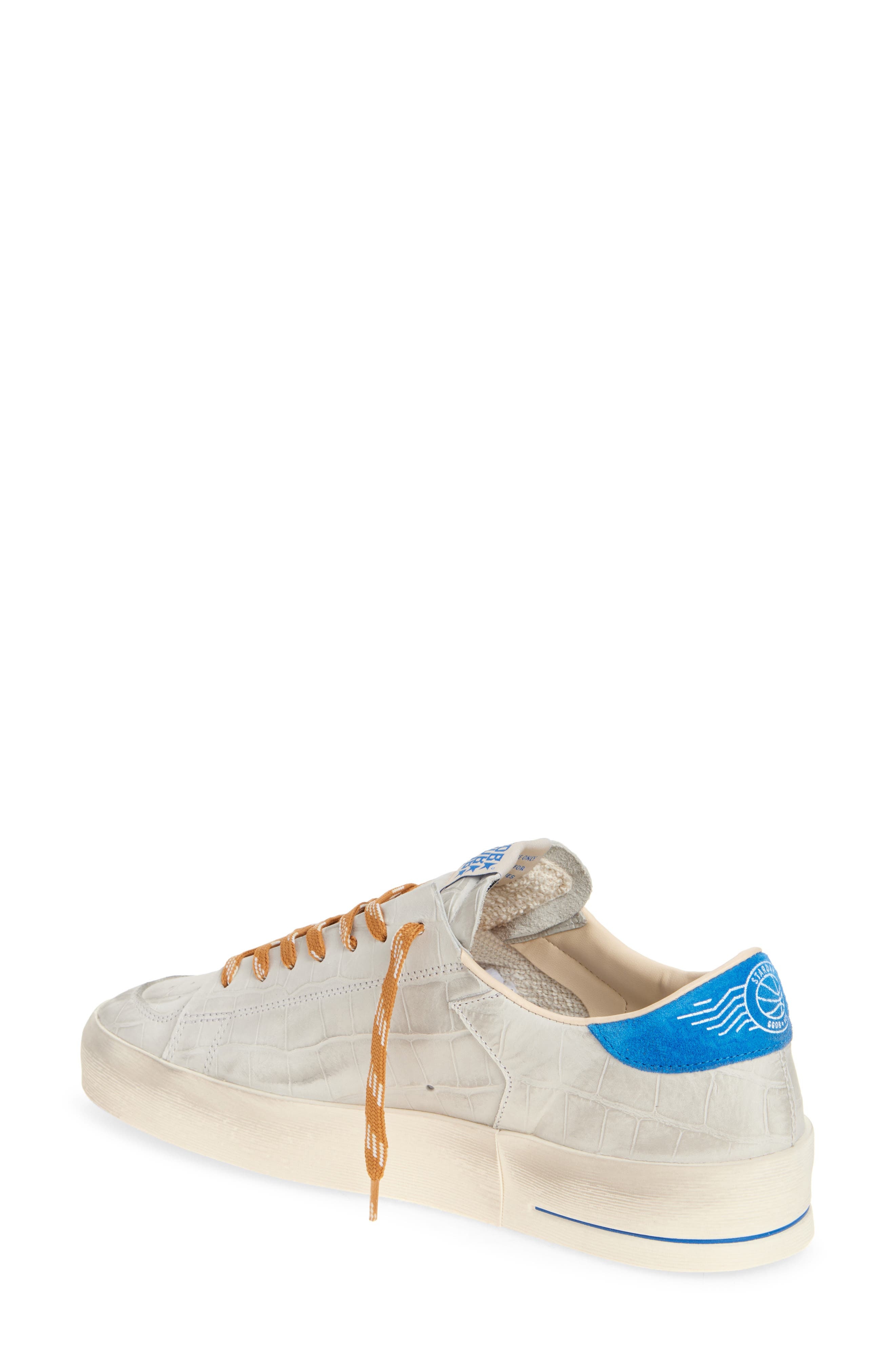 Golden Goose Stardan Croc Embossed Sneaker in Grey/Blue at Nordstrom - 2