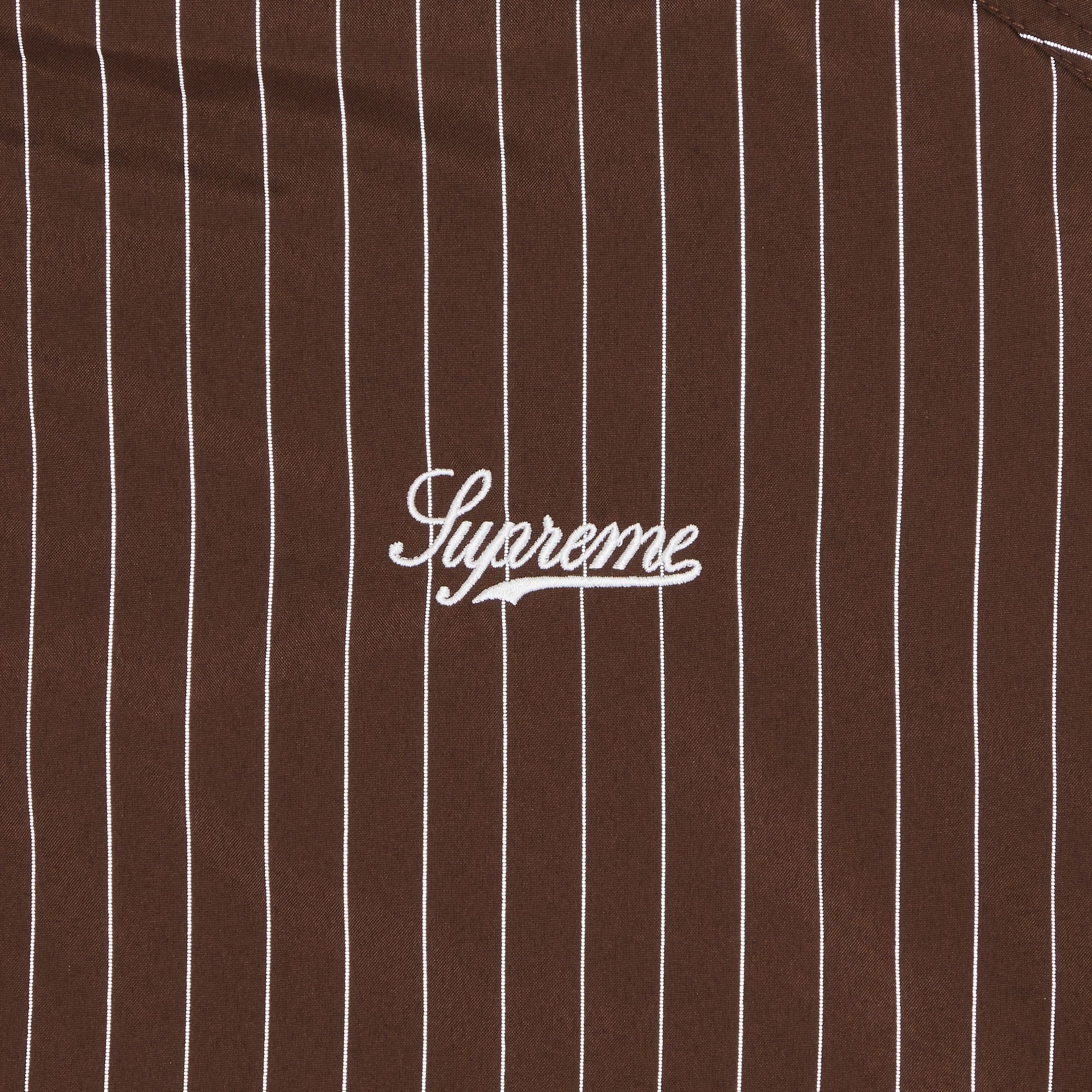 Supreme Reflective Pinstripe Track Jacket 'Brown' - 3