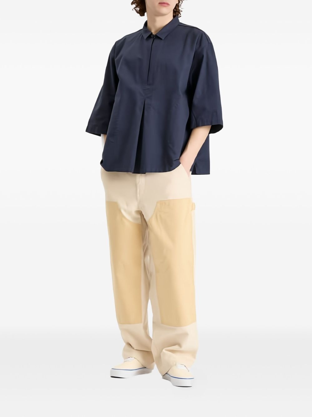 short-sleeve linen polo shirt - 2