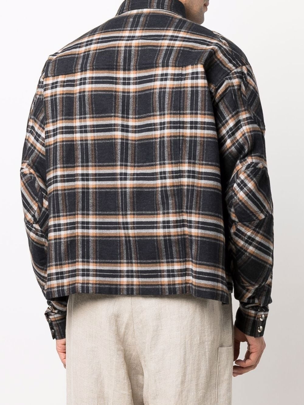 check pattern flannel shirt - 6
