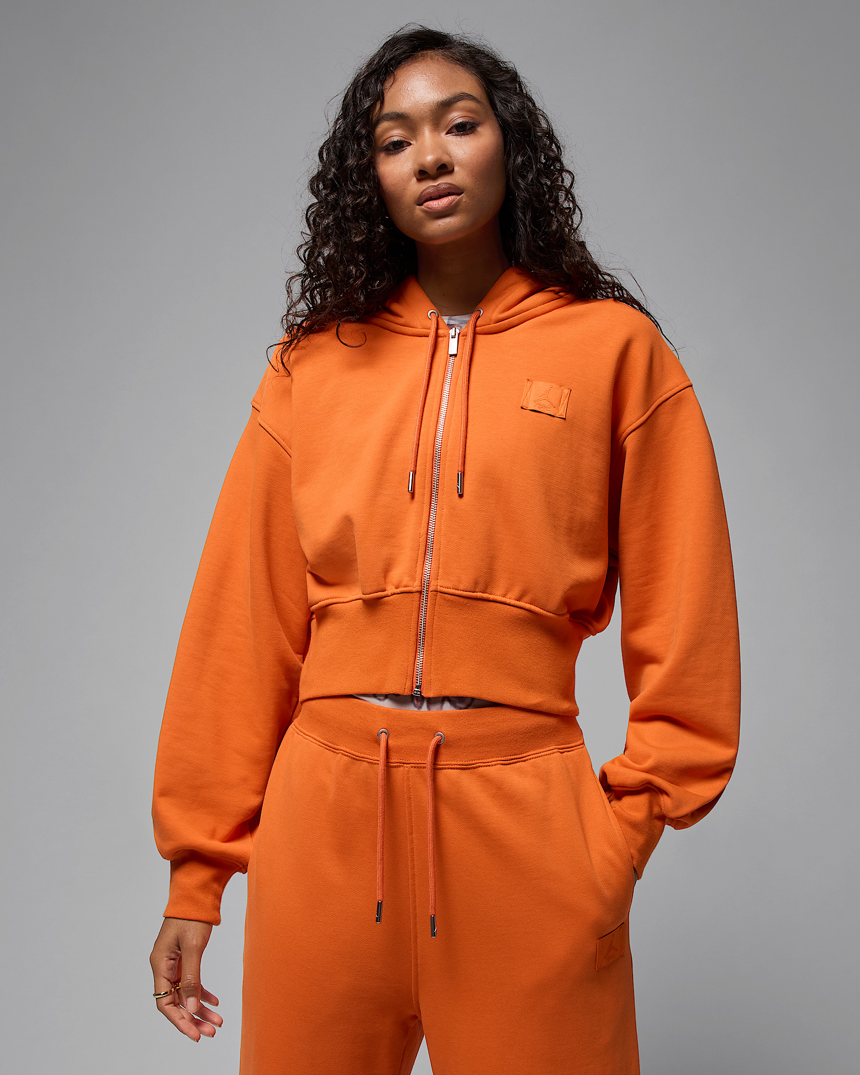 Jordan Flight Fleece Women's Cropped Satin-Lined Hoodie - 1