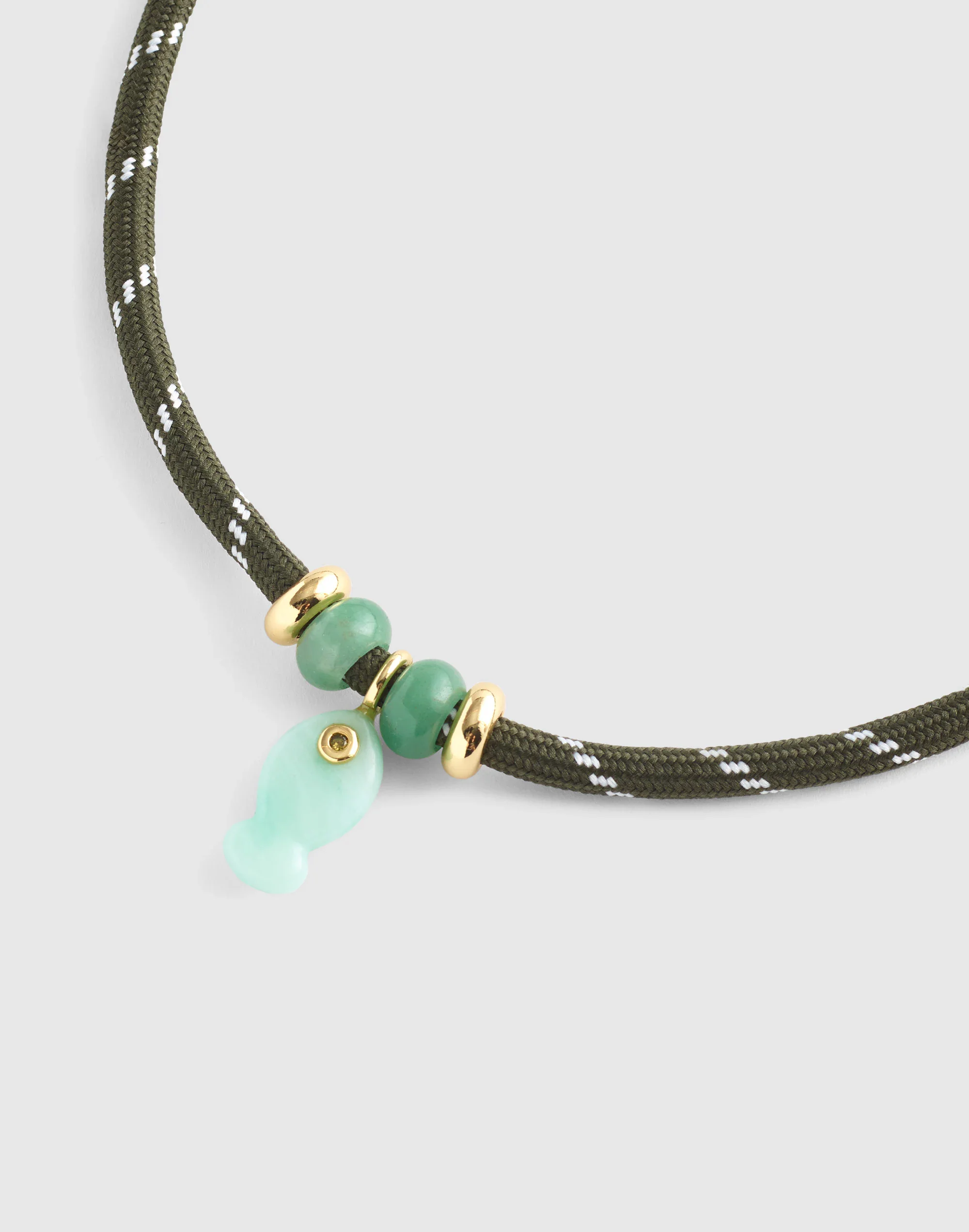 Semiprecious Paracord Charm Necklace - 1