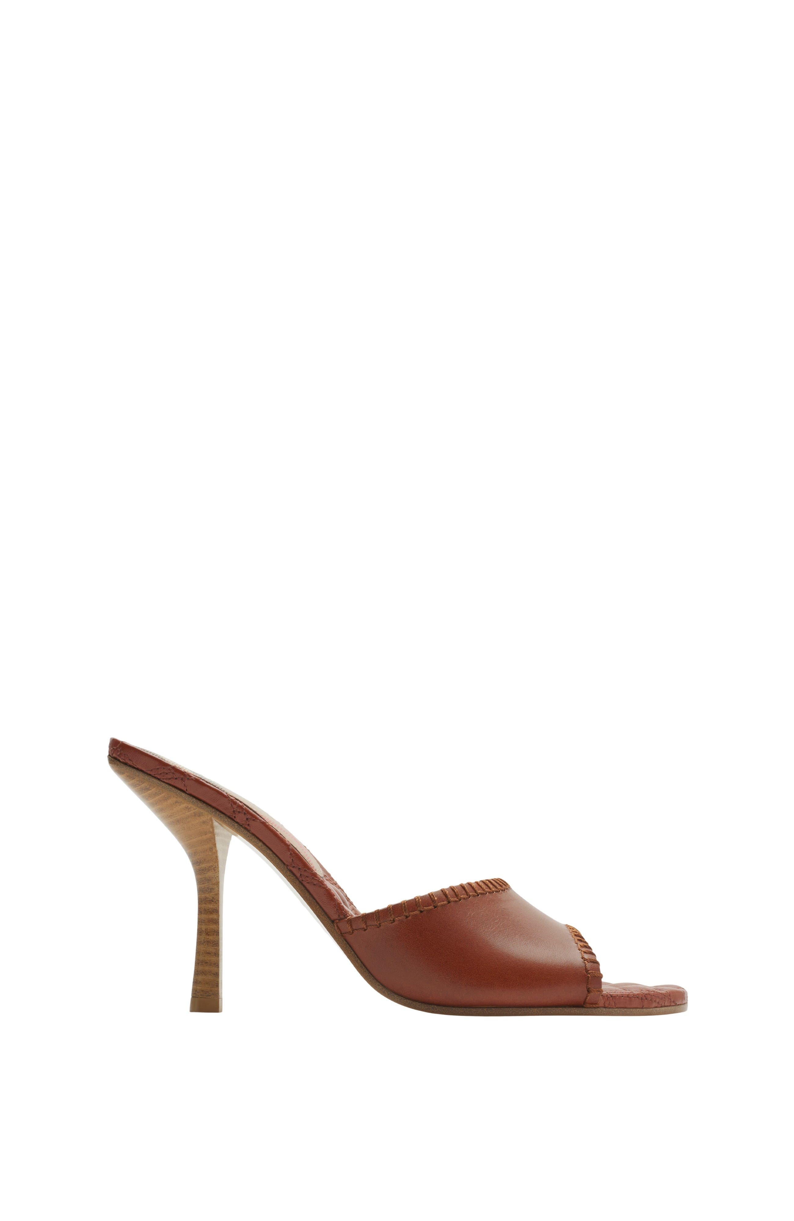 burberry Leather Cabana Mules in Chestnut at Nordstrom - 1