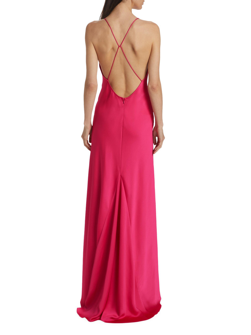 Women's Caspe Crisscrossed-Back Gown - Hot Pink 5