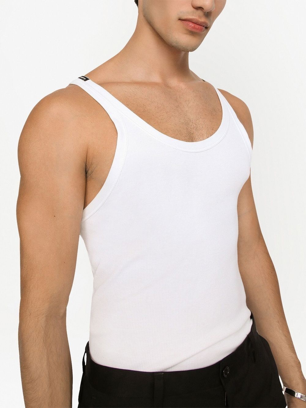 logo-patch detail tank top - 5
