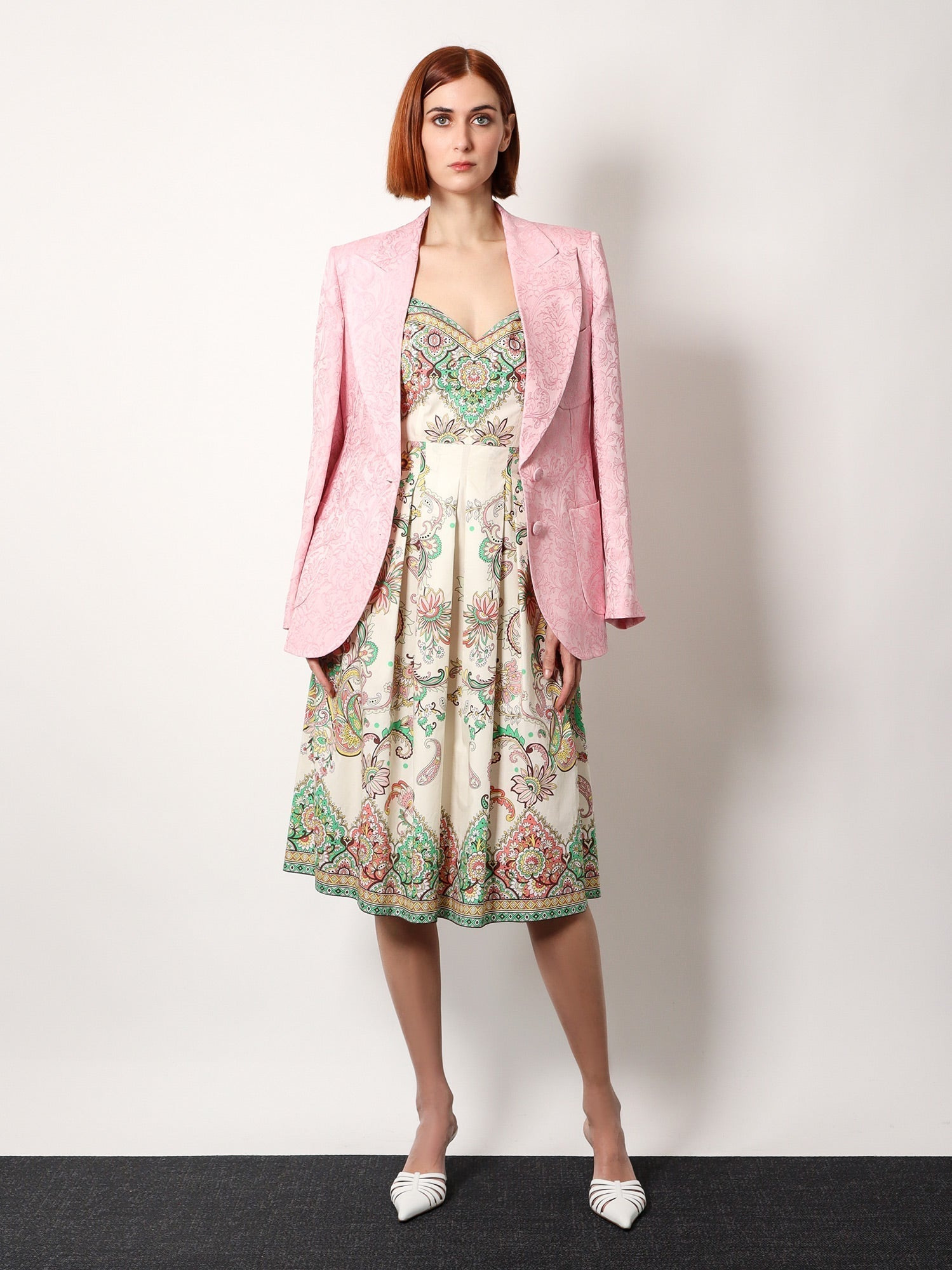 Etro Women Jacquard Silk Blend Blazer With Embroidery - 4
